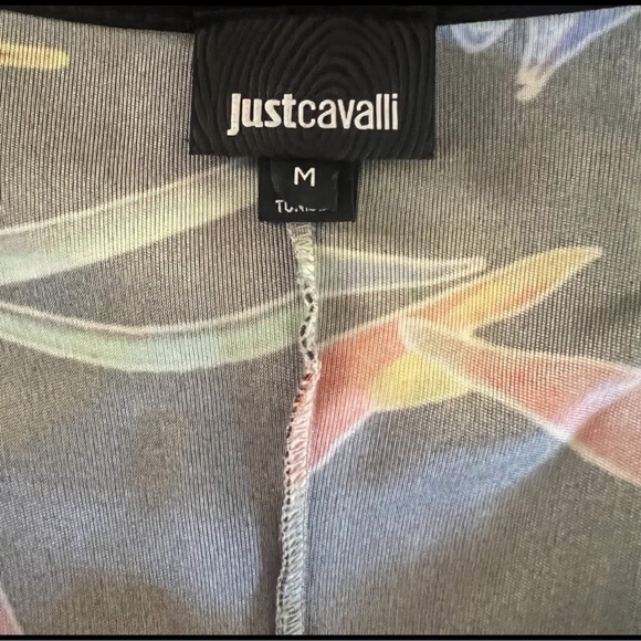 Just Cavalli Black Dress with Vibrant Floral Design - Picture 3 of 3